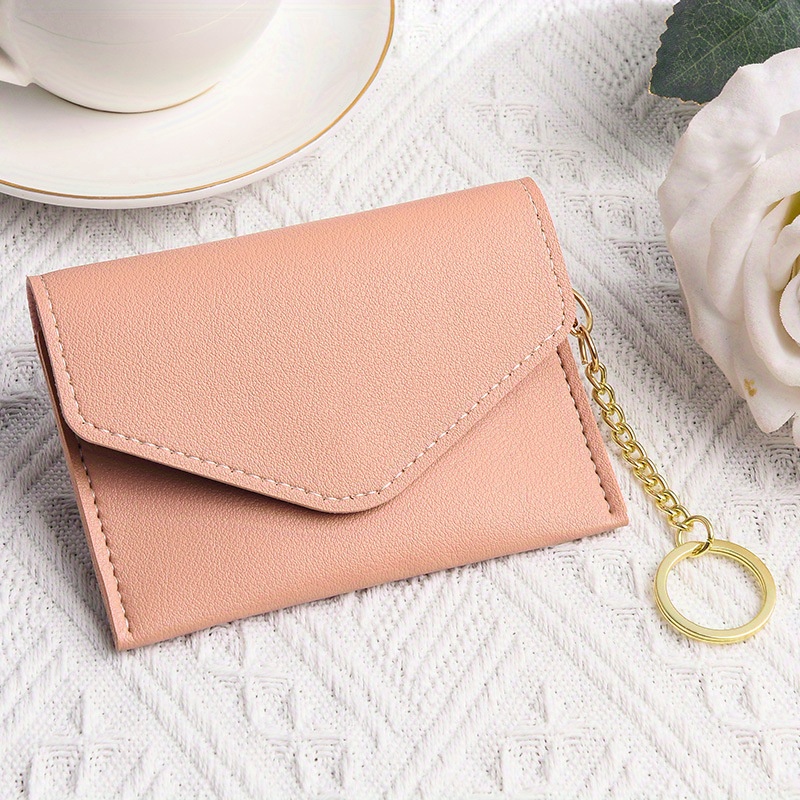 Solid Mini Coin Purse For Women, Ultra-thin Card Holder With