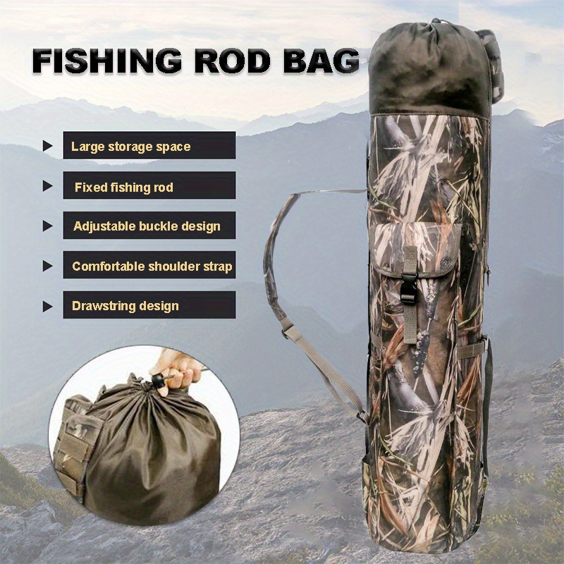 Waterproof Fishing Rod Storage Bag With Stand, Double-layer Lightweight  Soft Fishing Rod Holder, Fishing Tackle