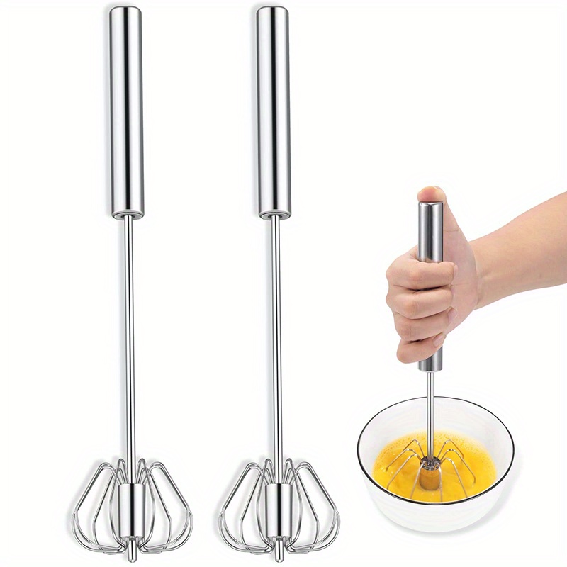 Egg Whisk, Semi-Automatic Egg Beater, Stainless Steel, Egg Beater, Rotary Egg  Beater, Stirring, Whisk, Frother, Handheld Egg Blender (10 Inches) - Yahoo  Shopping