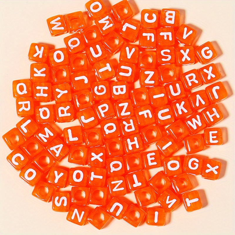  Melius Acrylic Square Letter Beads, 800Pcs 6x6mm A-Z