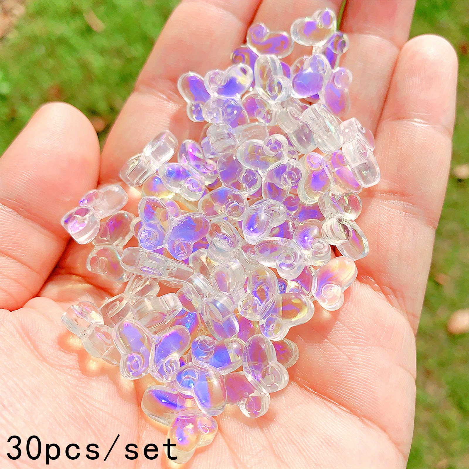 Acrylic Heart Beads Star Beads Flower Beads Plastic Beads Kit For Bracelets  Necklace Making Crafts For Birthday Gift Butterfly Box