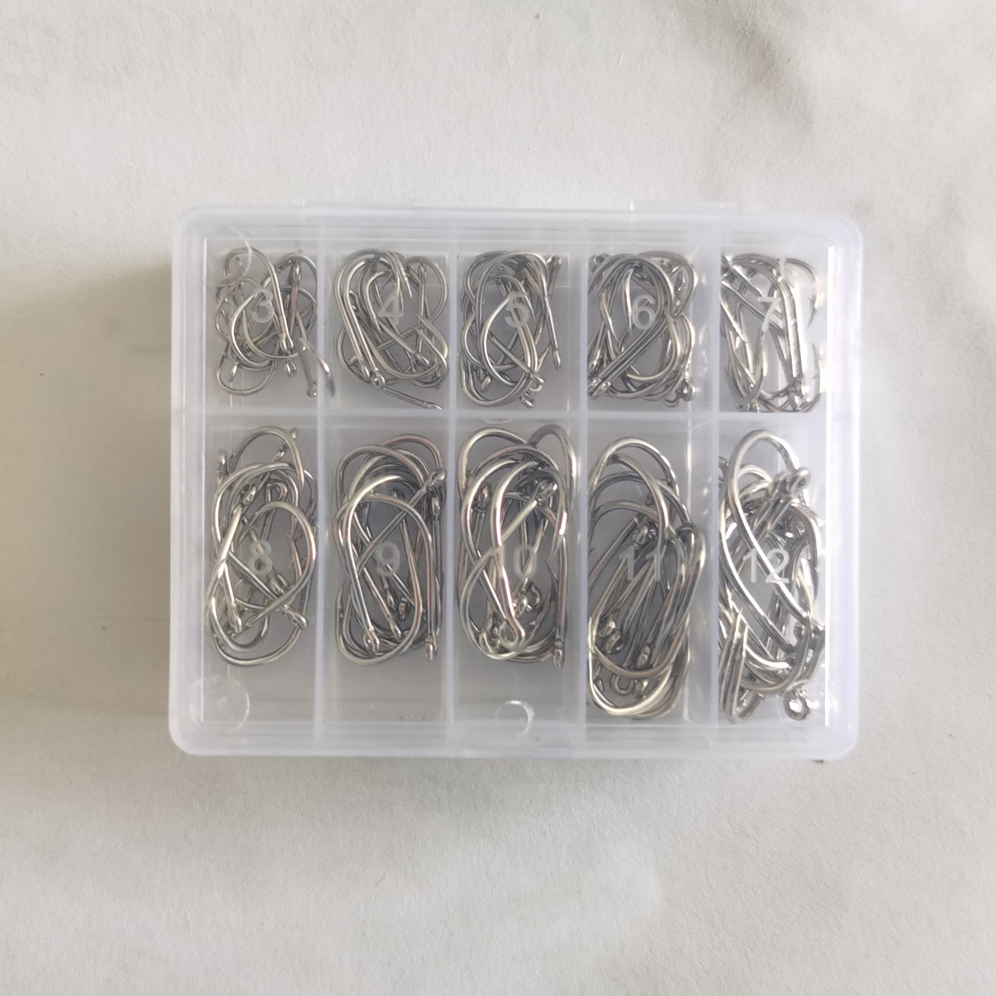 100pcs / Box Misura Mista Ganci Pesca In Acciaio Carbonio - Temu Italy