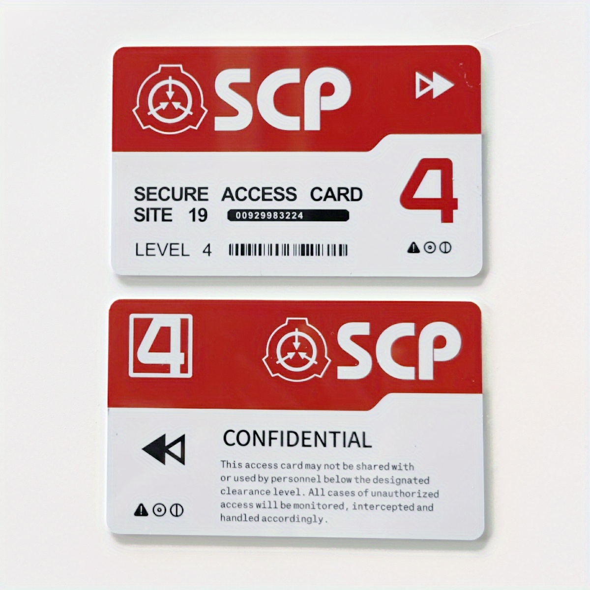 Scp Foundation Guard Secret Pvc Hardcard Special Logo Cosplay