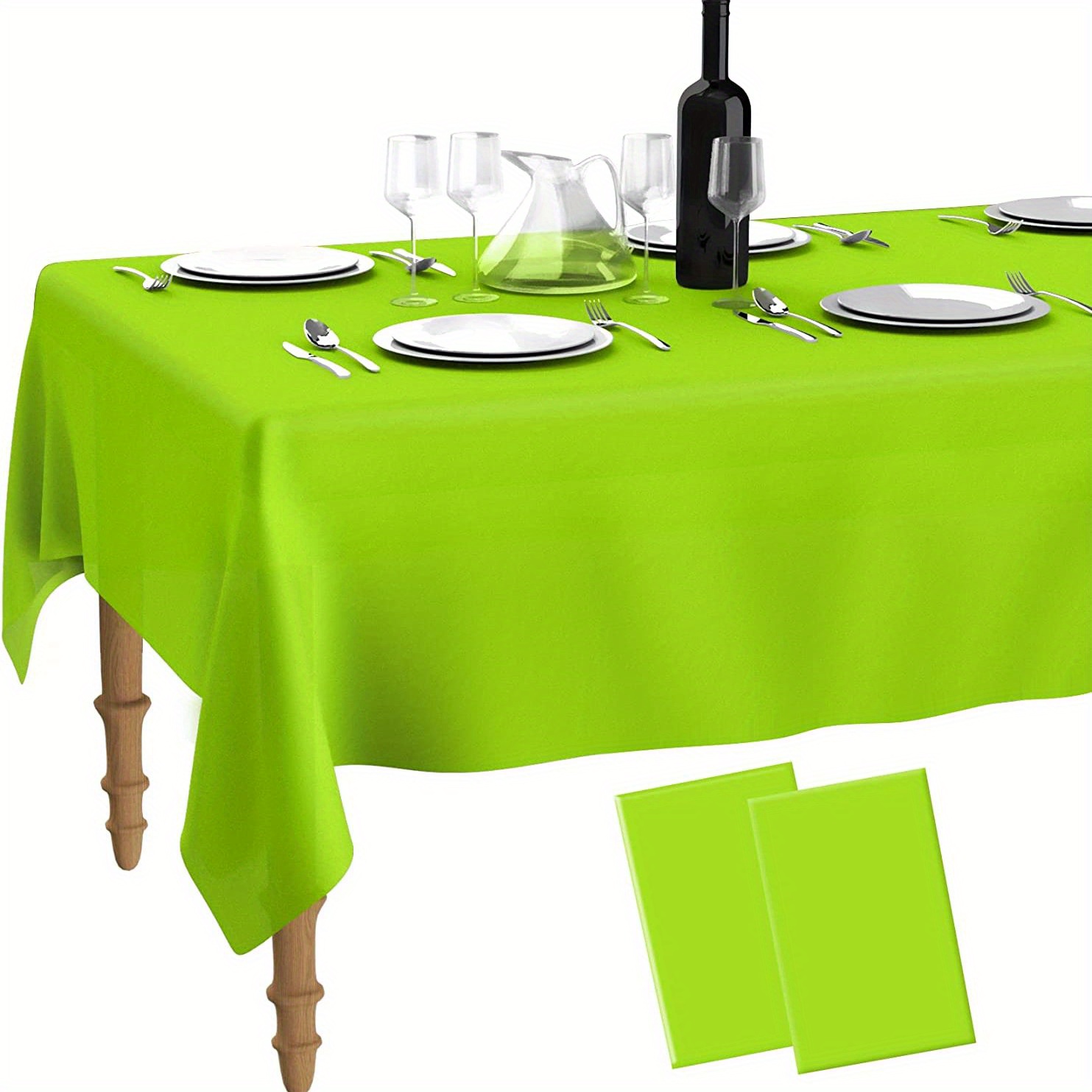PLASTICPRO Mantel desechable de 3 capas de papel y plástico absorbente,  impermeable, mantel blanco para mesas rectangulares para mesas  rectangulares