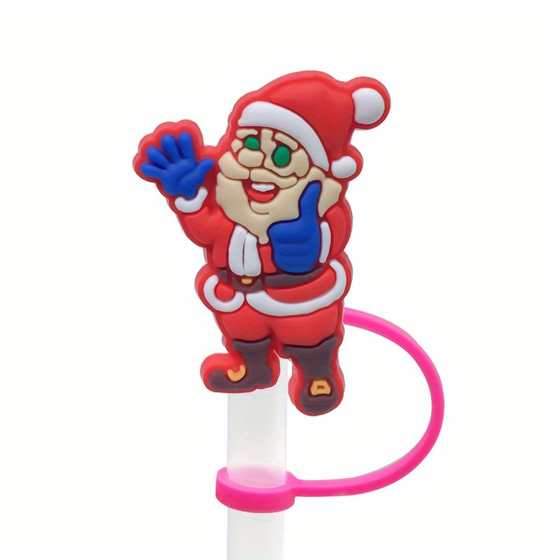 Cute Cartoon Christmas Straw - Reusable Silicone Straw Cover For Dust-proof  Drinking Lids - Perfect Summer And Winter Drinkware Accessory For Kitchen -  Temu Australia