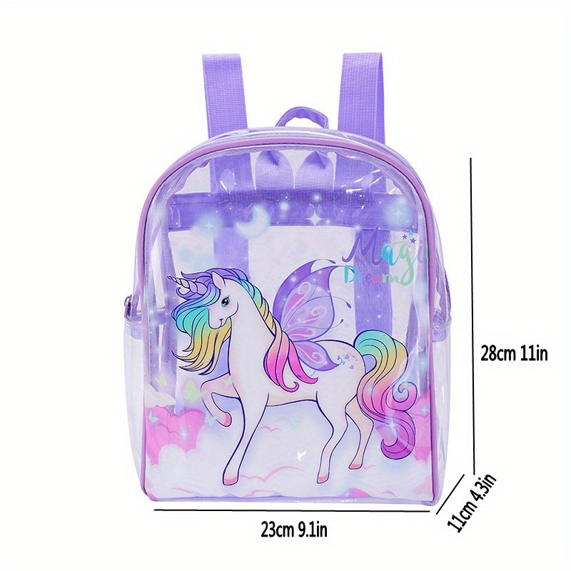 clear unicorn backpack