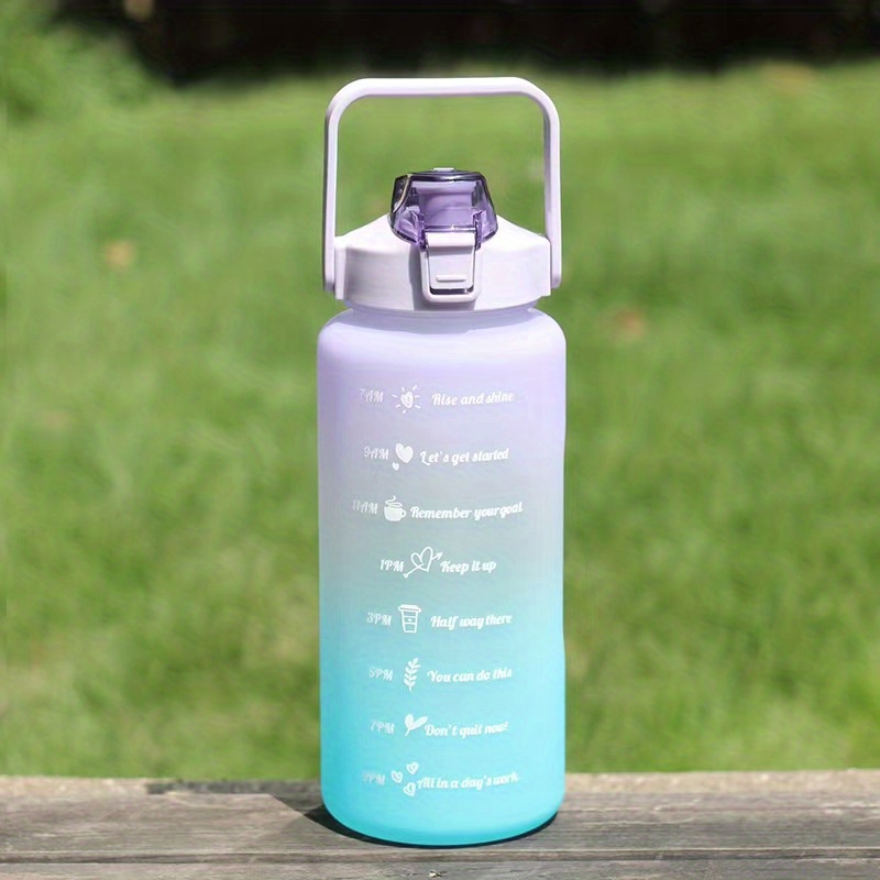 Botella de agua Jumbo de 2 litros azul | para el hogar, la oficina y el  gimnasio | Resistente con soporte | 100% a prueba de fugas | Botella de