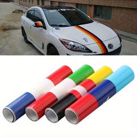 OYADM, adesivi a strisce colorate a M, ideali per componenti esterni delle  auto come cofano, protezione laterale, paraurti, per BMW