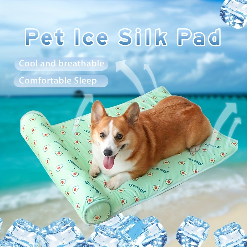 

Dog Pillow Summer Pet Ice Cooling Cushion Dog Cooling Sleeping Mat Comfortable Dog Bed, Dog Nest With Pillow