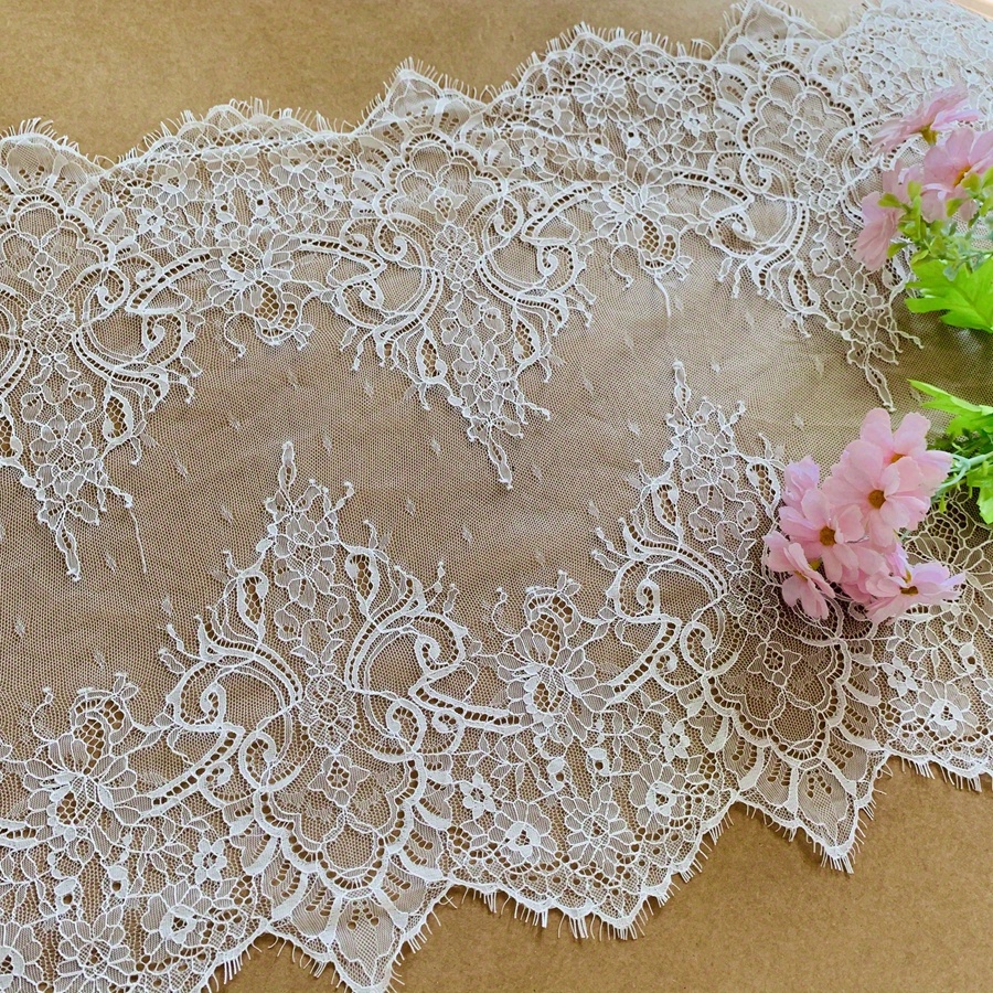 Image of Long 40cm Wide Lace Edge Trim Lace Applique For Sewing Crafts, Clothing, Home Wedding Decoration