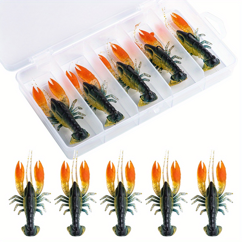 Bionic Crayfish Soft Baits Hooks Get Ready Serious Fishing - Temu