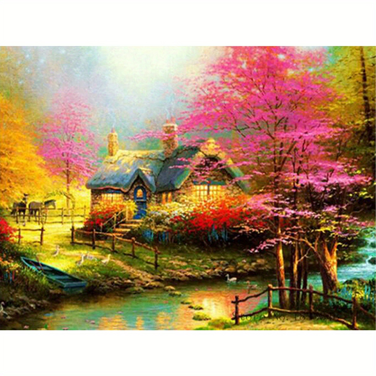 Forest Animals Diamond Painting Beautiful Scenery Design Embroidery House  Decors