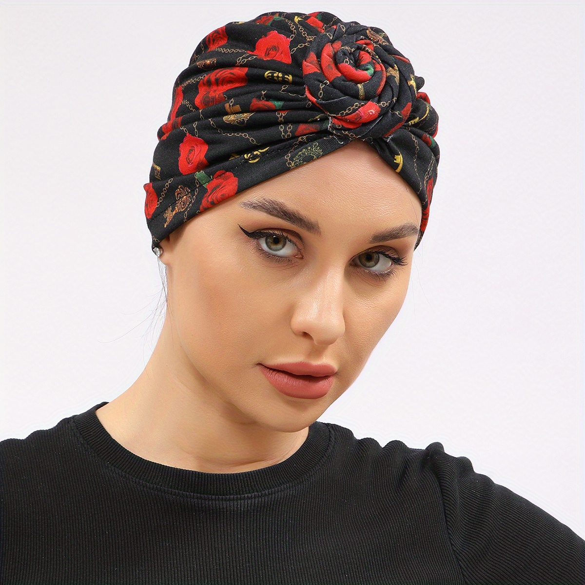 Impression de fleurs Foulard pour cheveux Bandeau élastique - Temu Canada