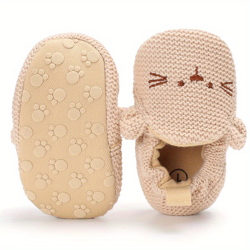 Baby Girls Cute Kitty Slip Crib Shoes Toddlers Walking Shoes - Temu