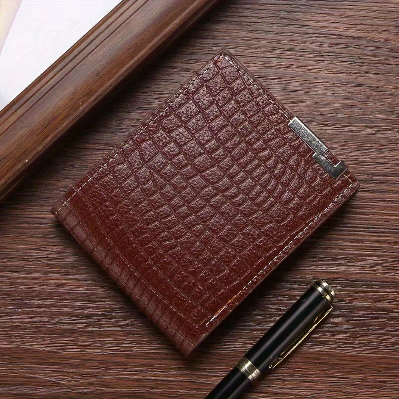 Men's Brown Crocodile Leather Wallet