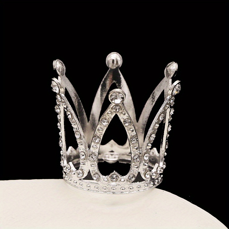 Flower Decoration Crown Bridal Ornament Birthday Cake Alloy Round Tiara