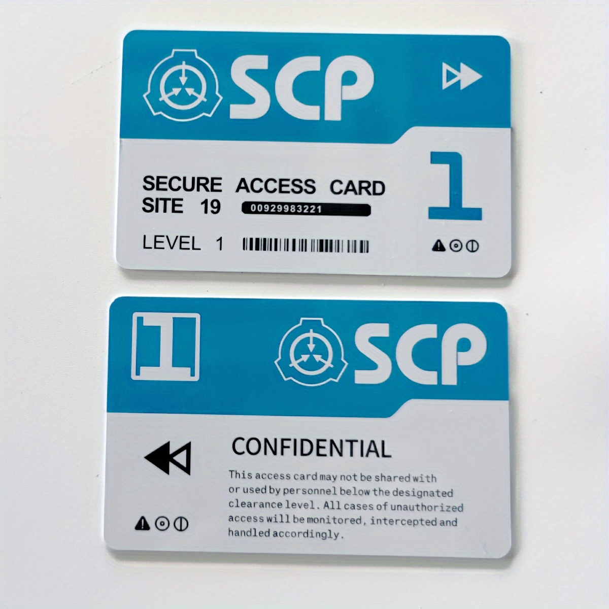 SCP Foundation Tags hard pvc work access card set scp-1