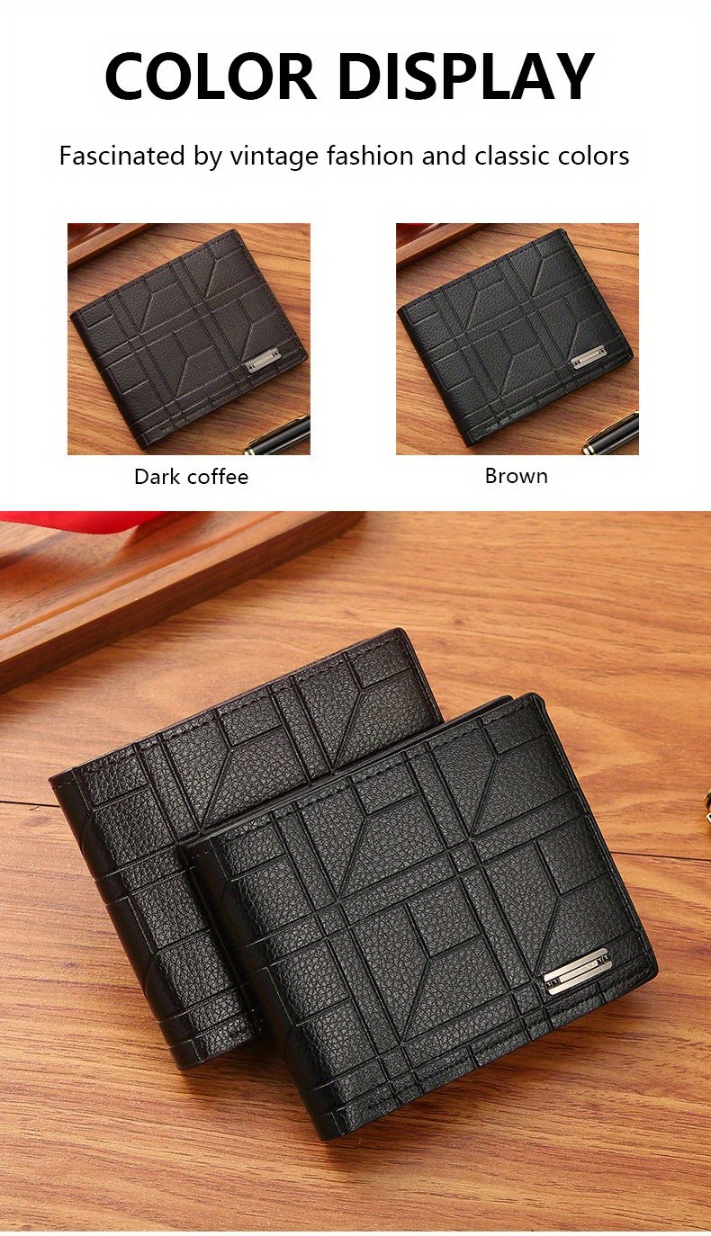 New Fashion Men's Wallets Casual Pu Leather Man Purse Classic