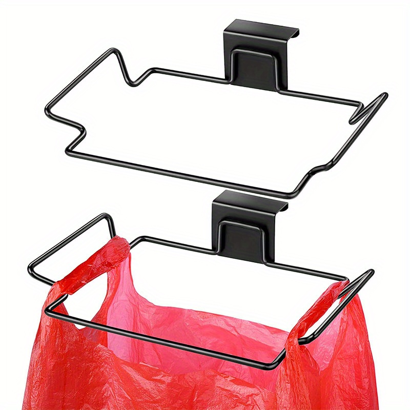 Large Stainless Steel Trash Bag Holder for Kitchen Cabinets Doors and Cupboards Stainless Steel