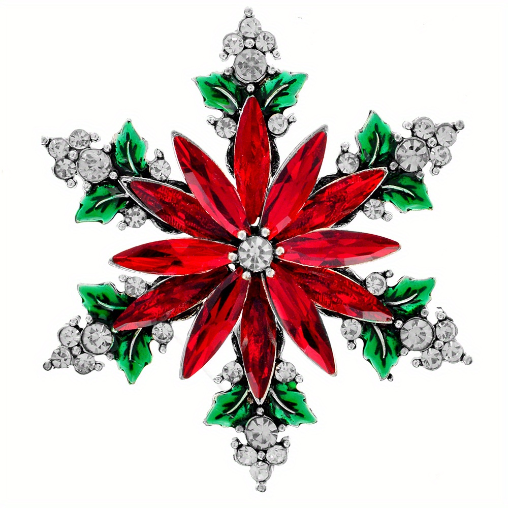 Christmas Snowflake Brooch Pin for Women & Girls
