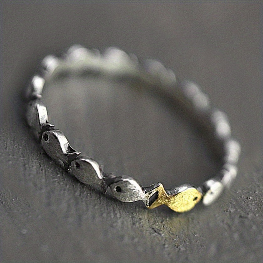 Small Fish Adjustable Open Finger Ring, Women's Accessory