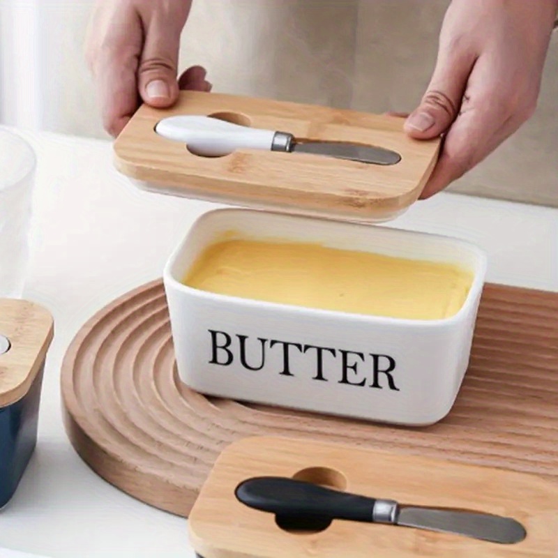 LAH KITCHEN Butter Dish with Knife - Butter Container with
