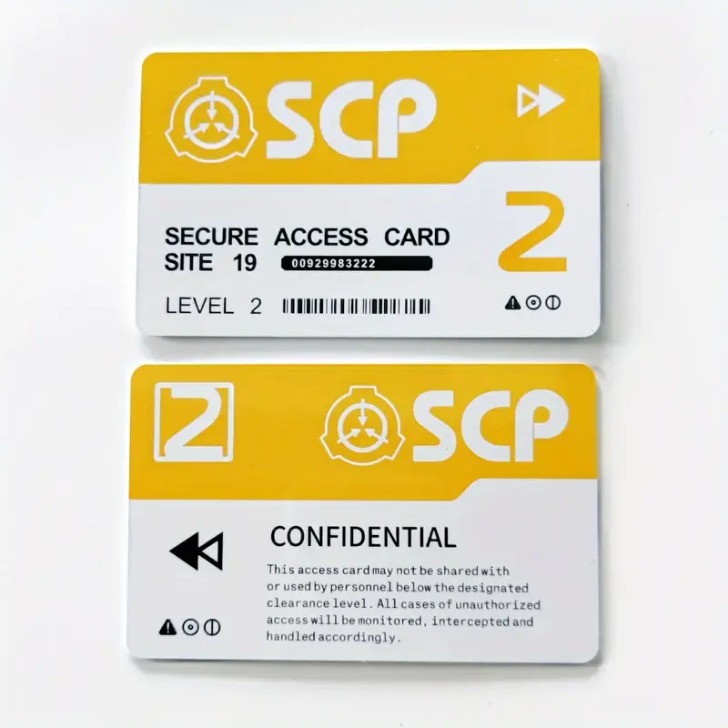 SCP Foundation Secure Access Keycard ID Card Badge Cosplay 