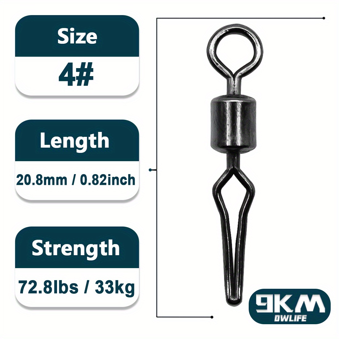 9km Drop Shot Swivels: Ultimate Fishing Terminal Tackle - Temu