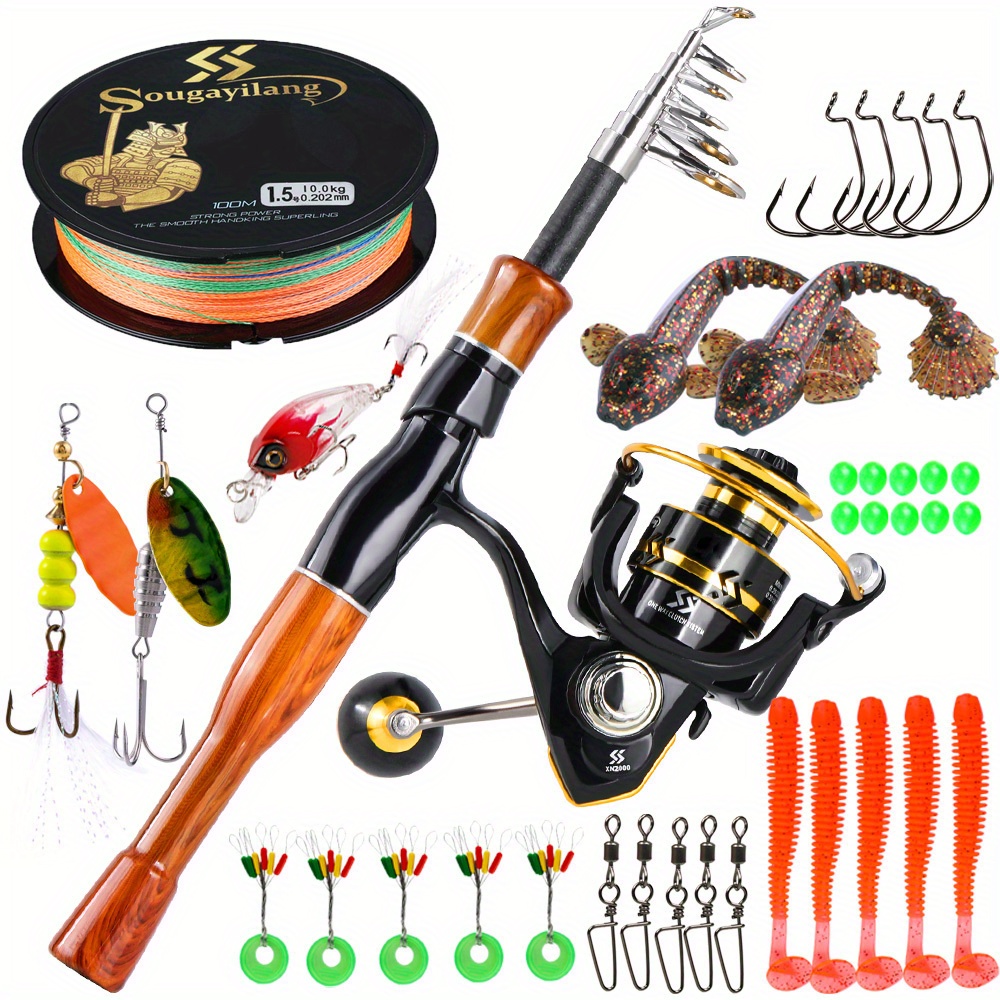 Portable Travel Rod Combo Strong and Durable Rock Fishing Rod and