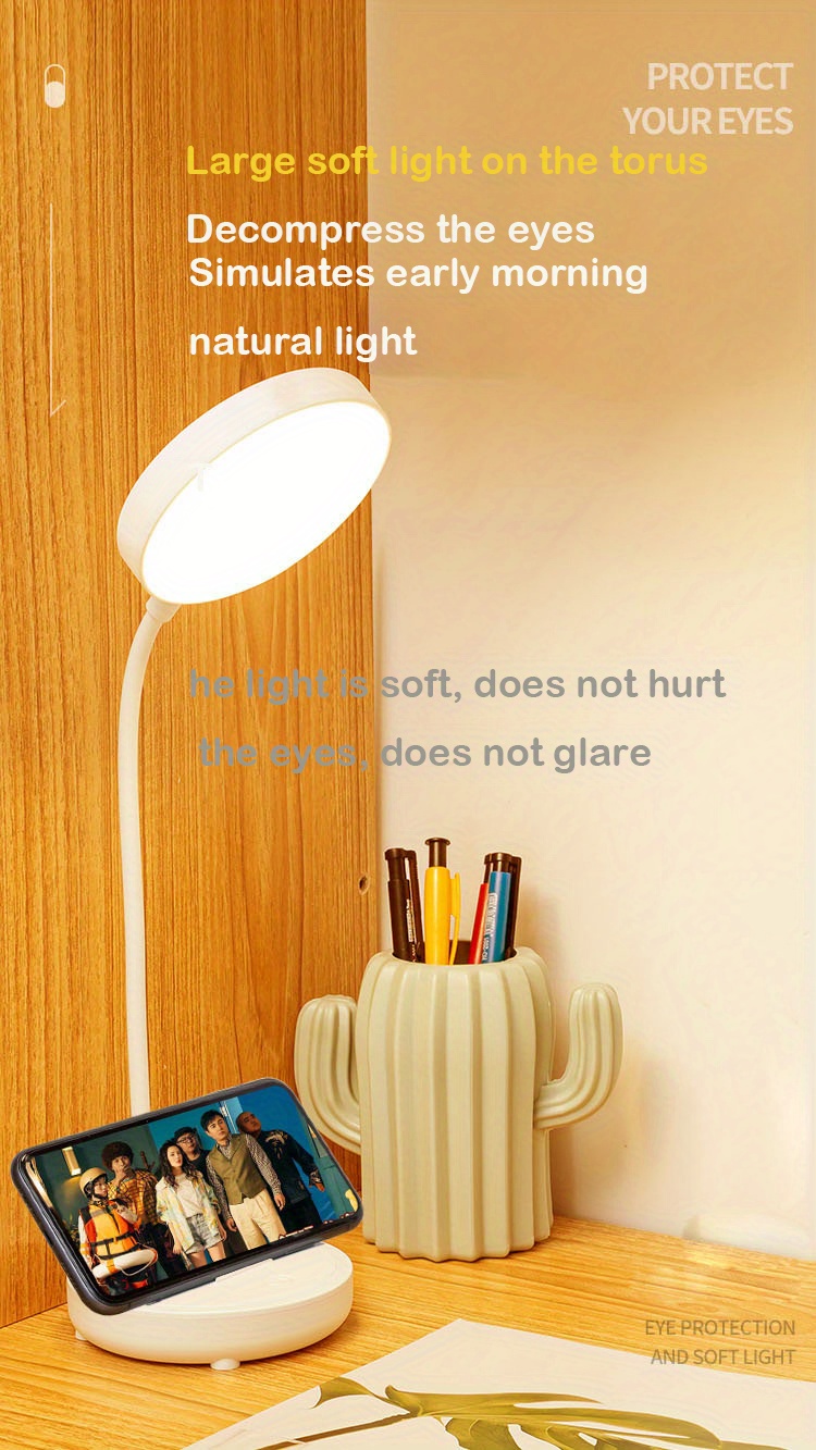 Modern Led Desk Lamp Eye Protection Desk Light Usb Charging Temu