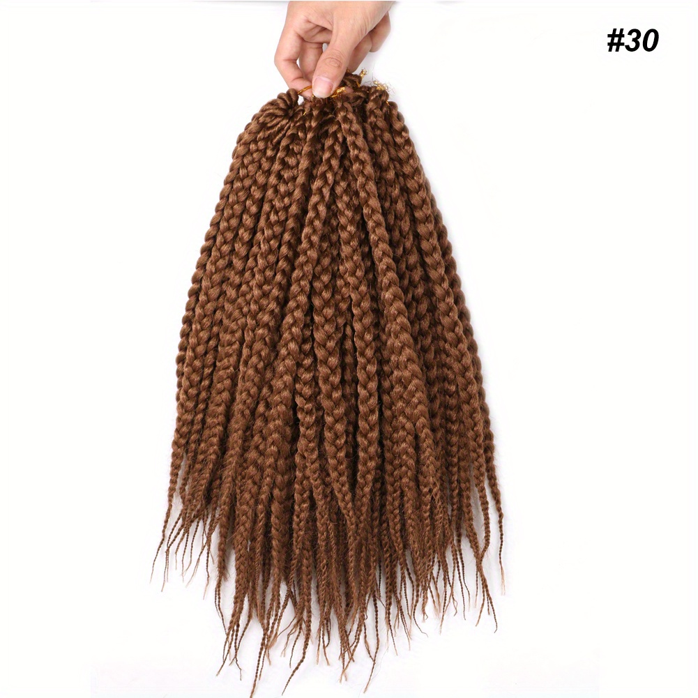 Cute Short Box Braids Crochet Hair Extensions Women - Temu