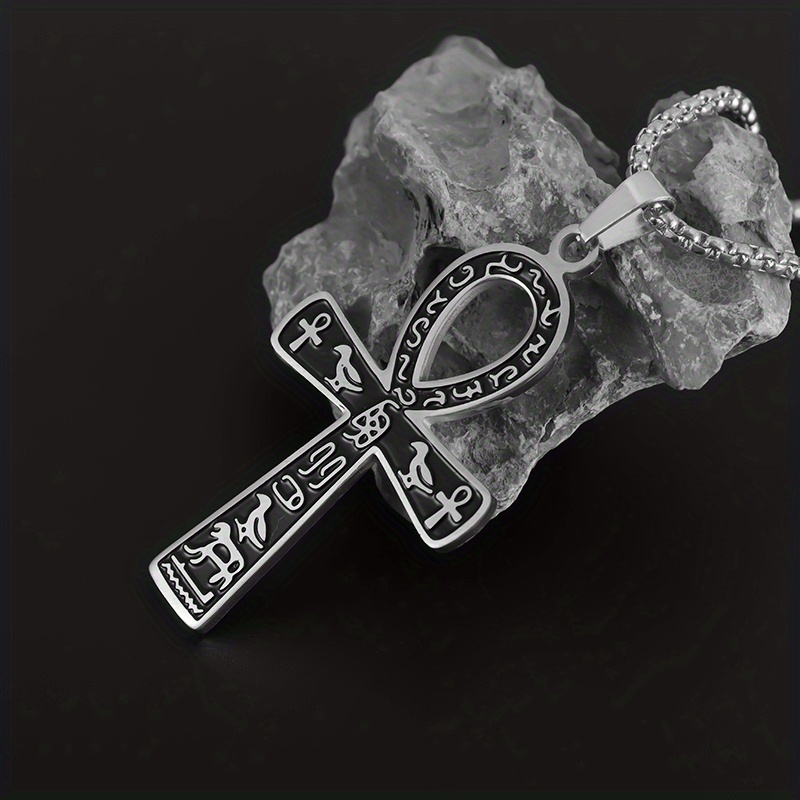Men's Ancient Egyptian Cross Pendant Necklace