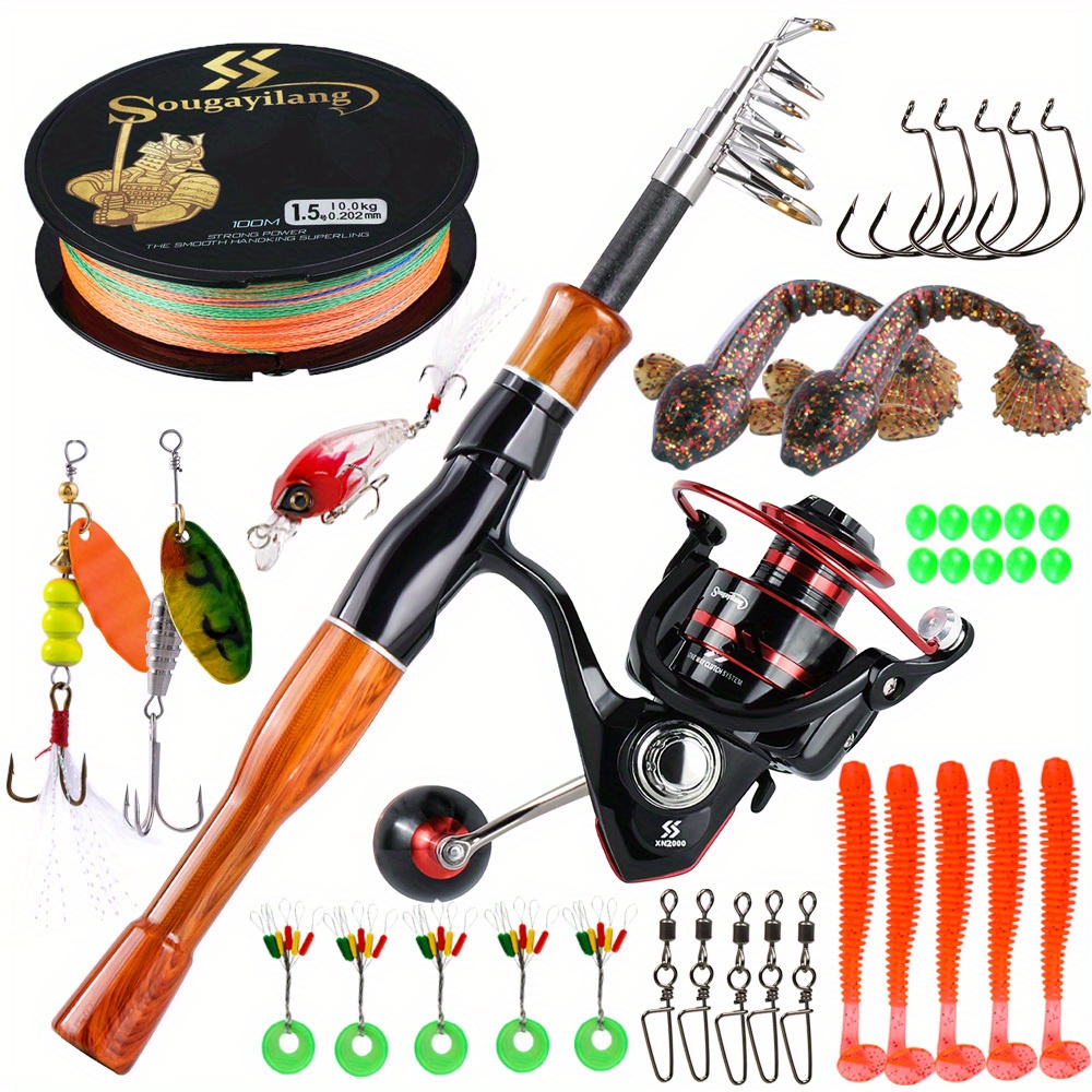  Outdoor Portable Fishing Rod Fishing Rod and Reel