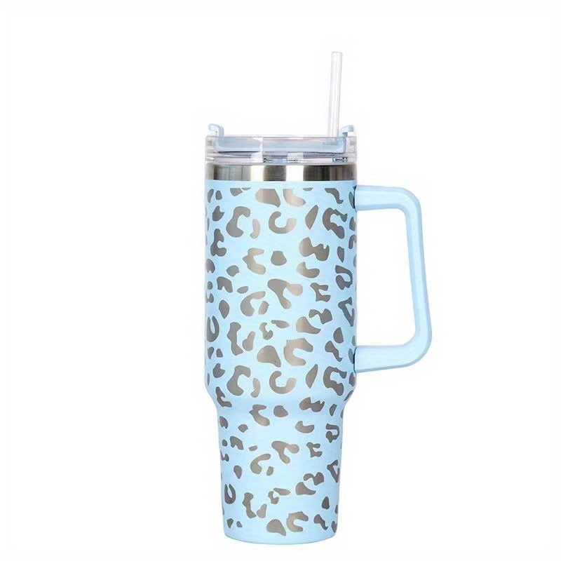 Light Blue Leopard Tumbler