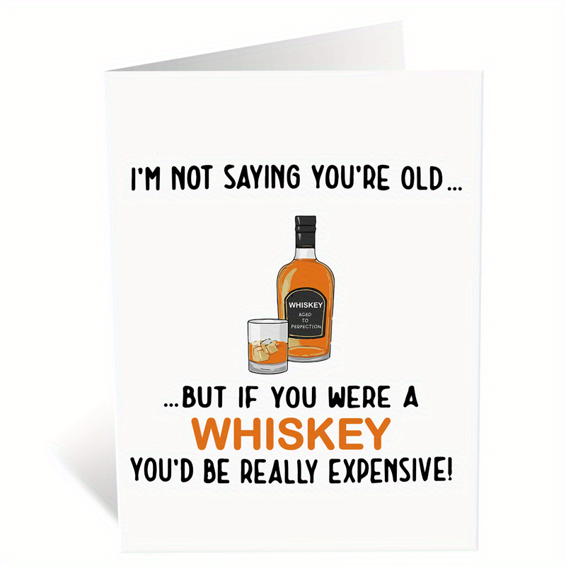 A Hilarious Whiskey themed Birthday Card Perfect Dad Friend - Temu