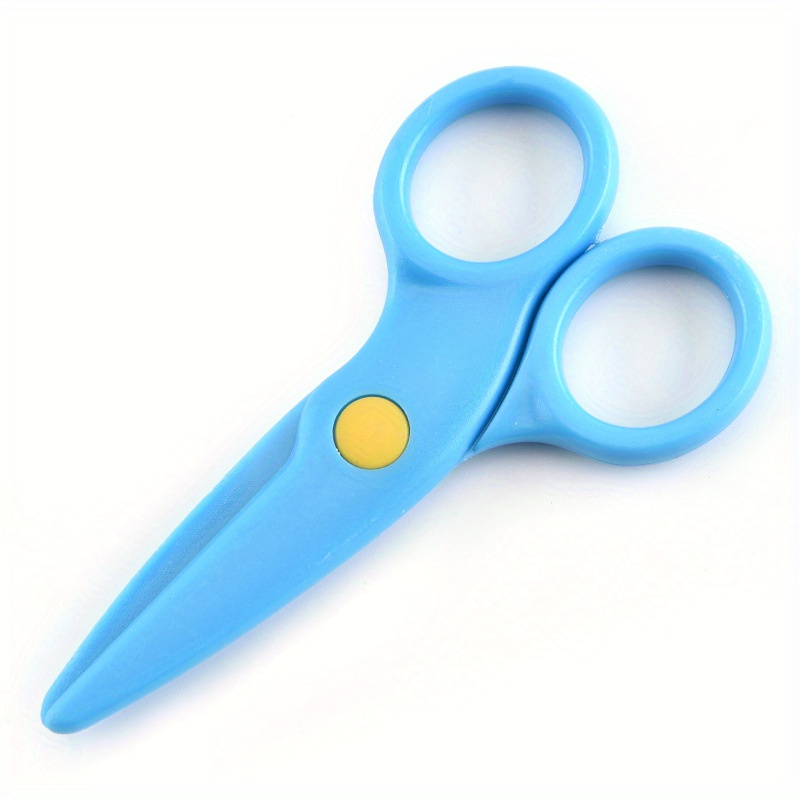 Diy Scissors Childrens Colorful Cartoon Plastic Scissors - Temu