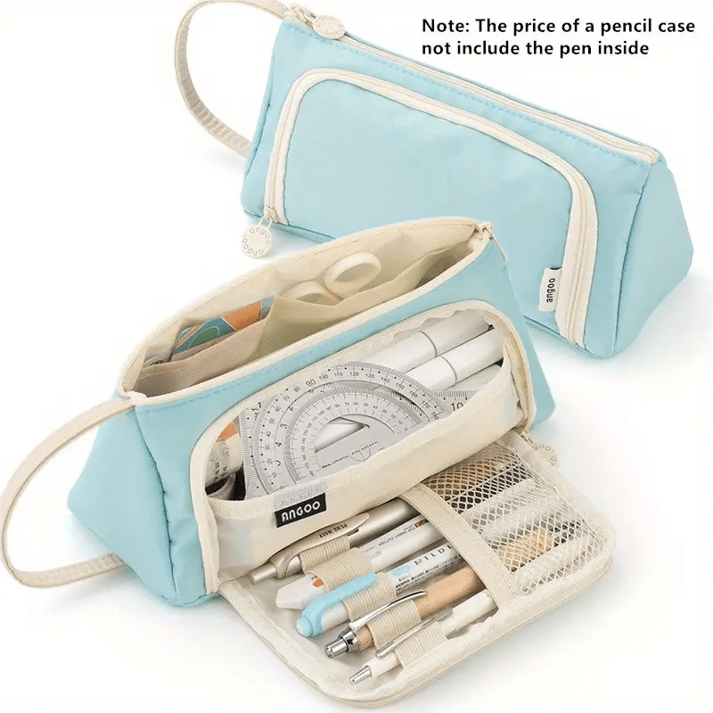 1pc Clear Pencil Bag, Minimalist Portable Stationery Bag For Middle High  College School & Office