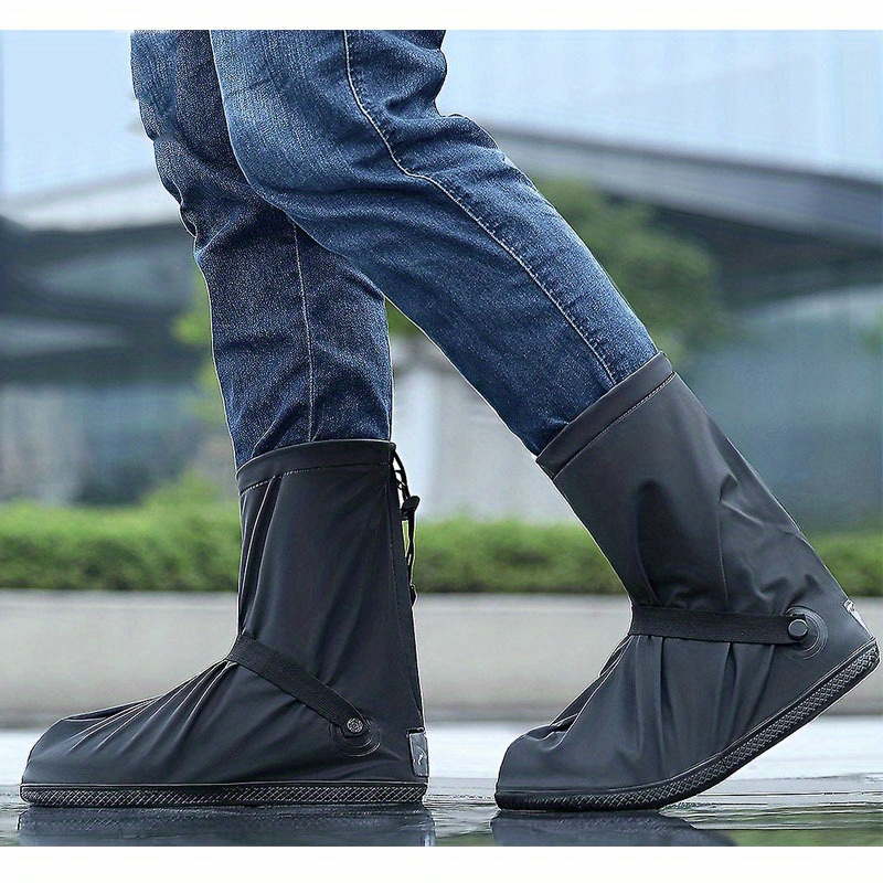 Waterproof Boot Shoes Covers Reusable Outdoor Motorcycle Rain Boots ...