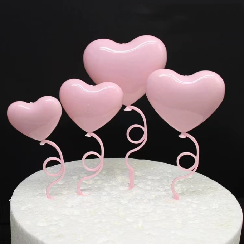 Heart Shaped Cake Toppers Plastic Love Cake Inserts Cake - Temu