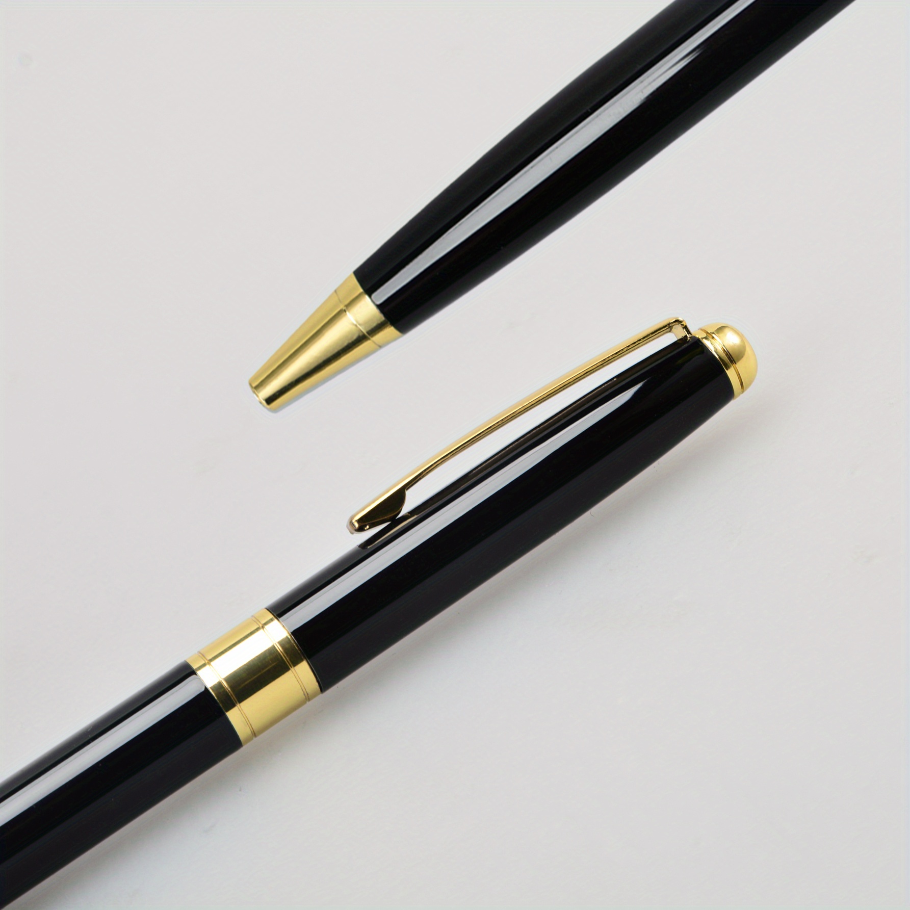 Tofficu 24 Pcs Love Metal Pen Ballpoint Pens Metal Pen Holder Black Ink  Pens Gold Metallic Pen Writing Pens Gold Pens with Gold Ink Multi-function  Pen