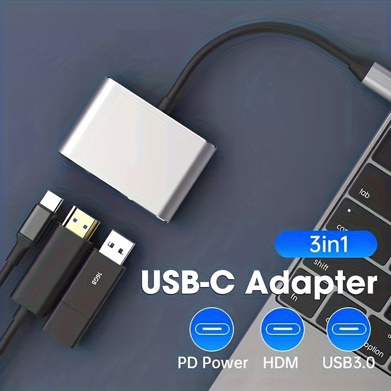 Usb c To Adapter Usb 3.1 Type C To 4k Multiport Av - Temu