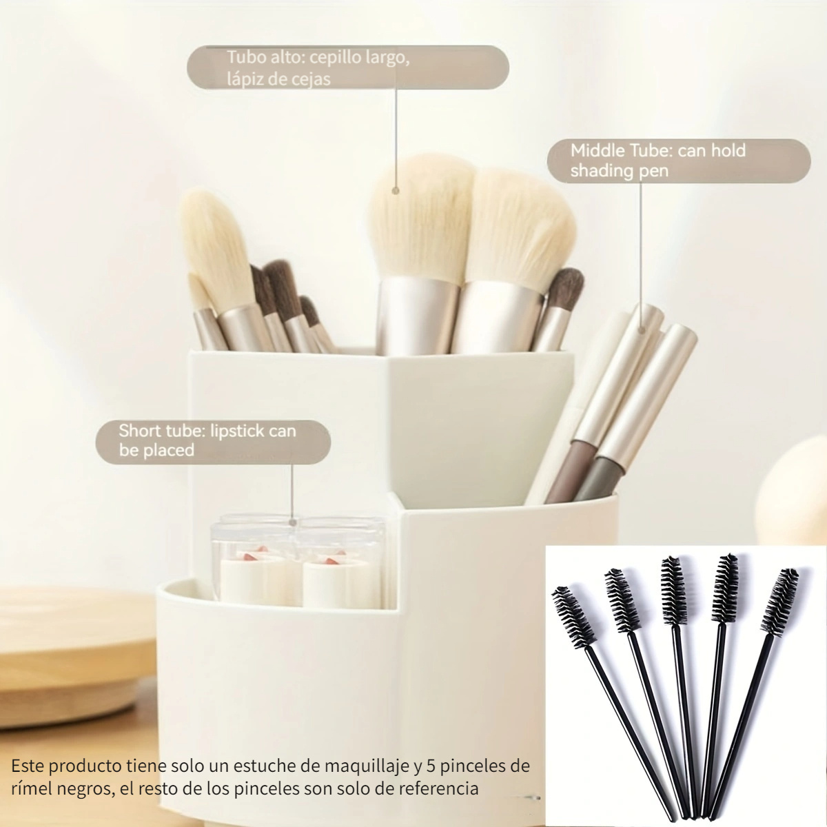 Large Capacity Makeup Brush Holder Makeup Brushes Cup For - Temu