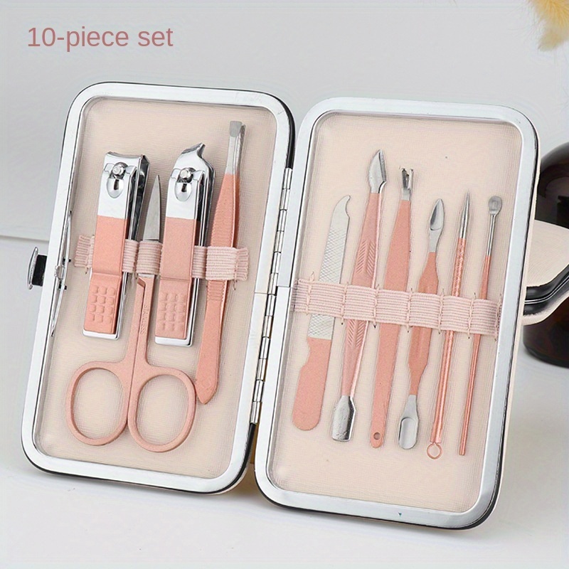 Nail Clippers Set Stainless Steel Nail Kit Eyebrow Tweezers Dead