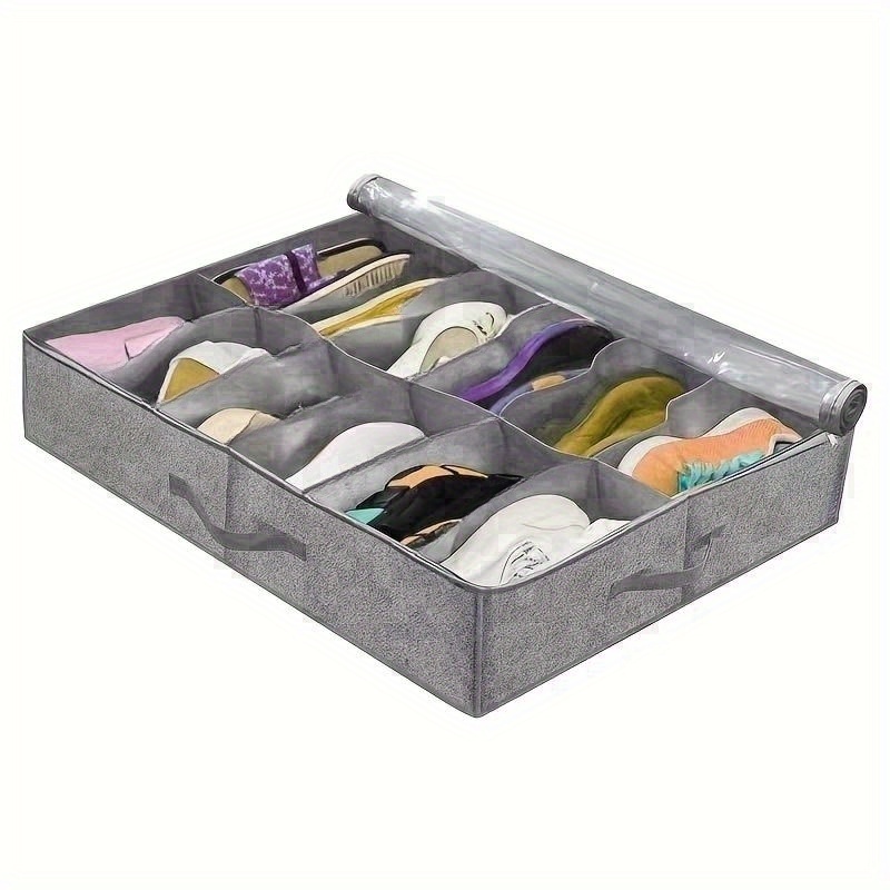 Geometric Pattern Underbed Shoes Bag Dustproof Organizer