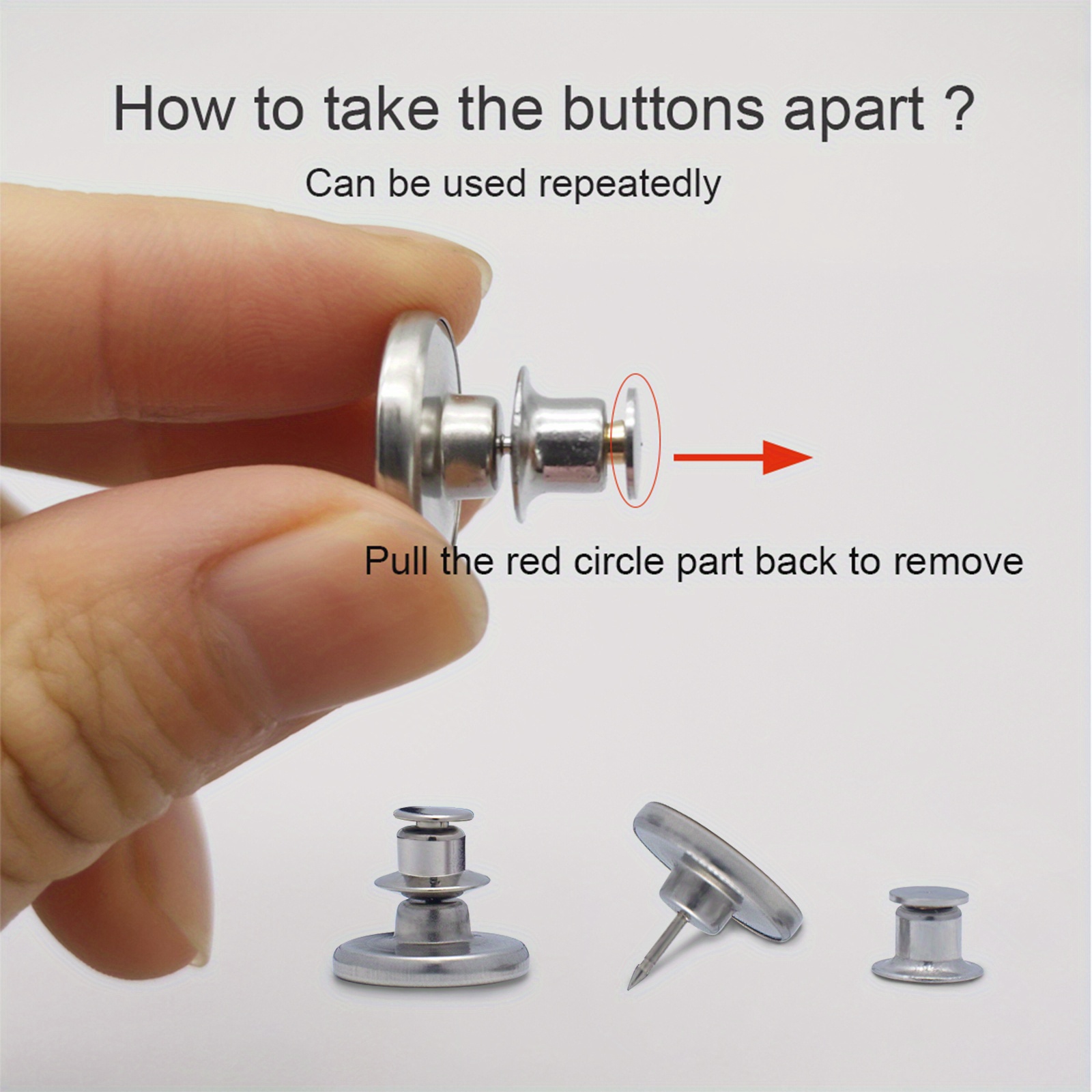 Button Pins For Loose Jeans No Sew And No Tools Instant - Temu