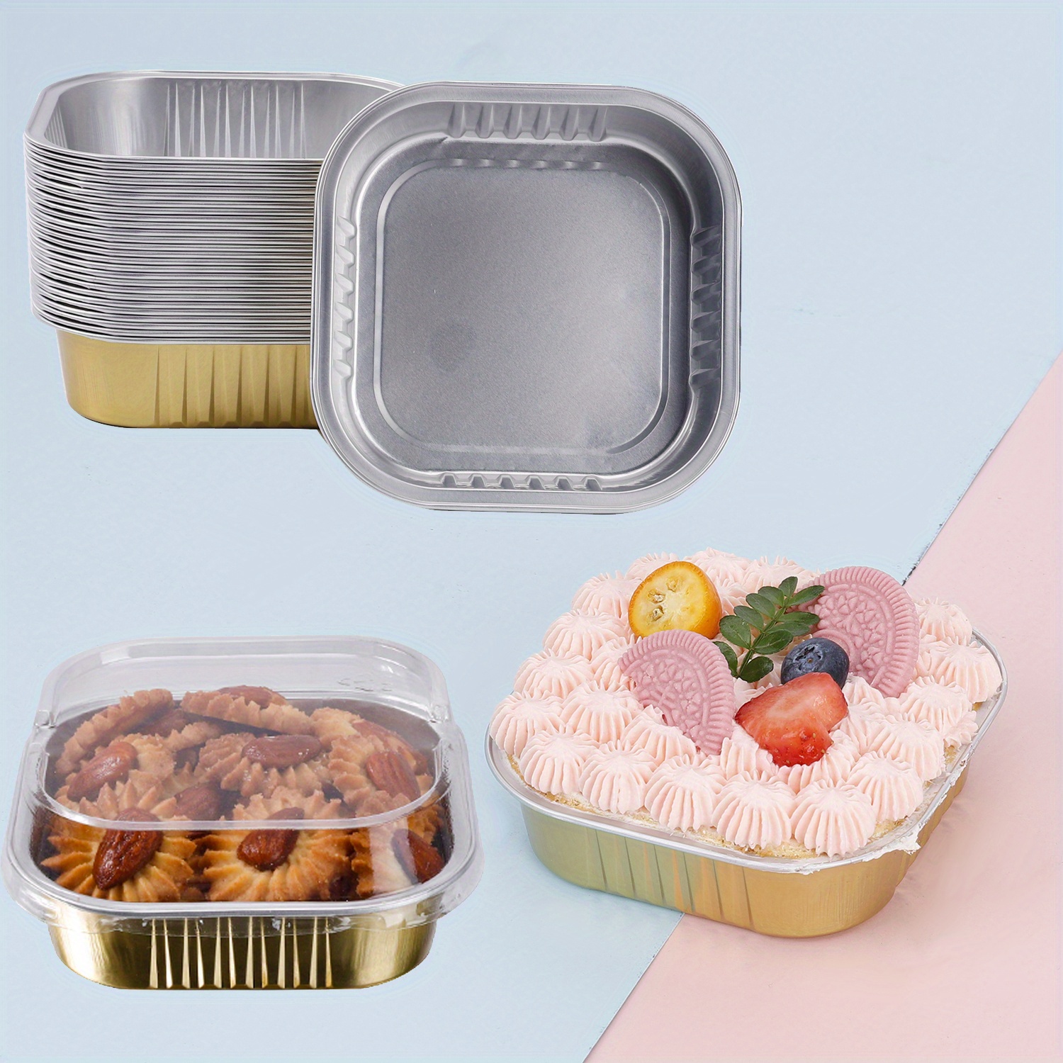 Round Aluminum Pans Cake Containers Lids Aluminum Bbq Foil Tray