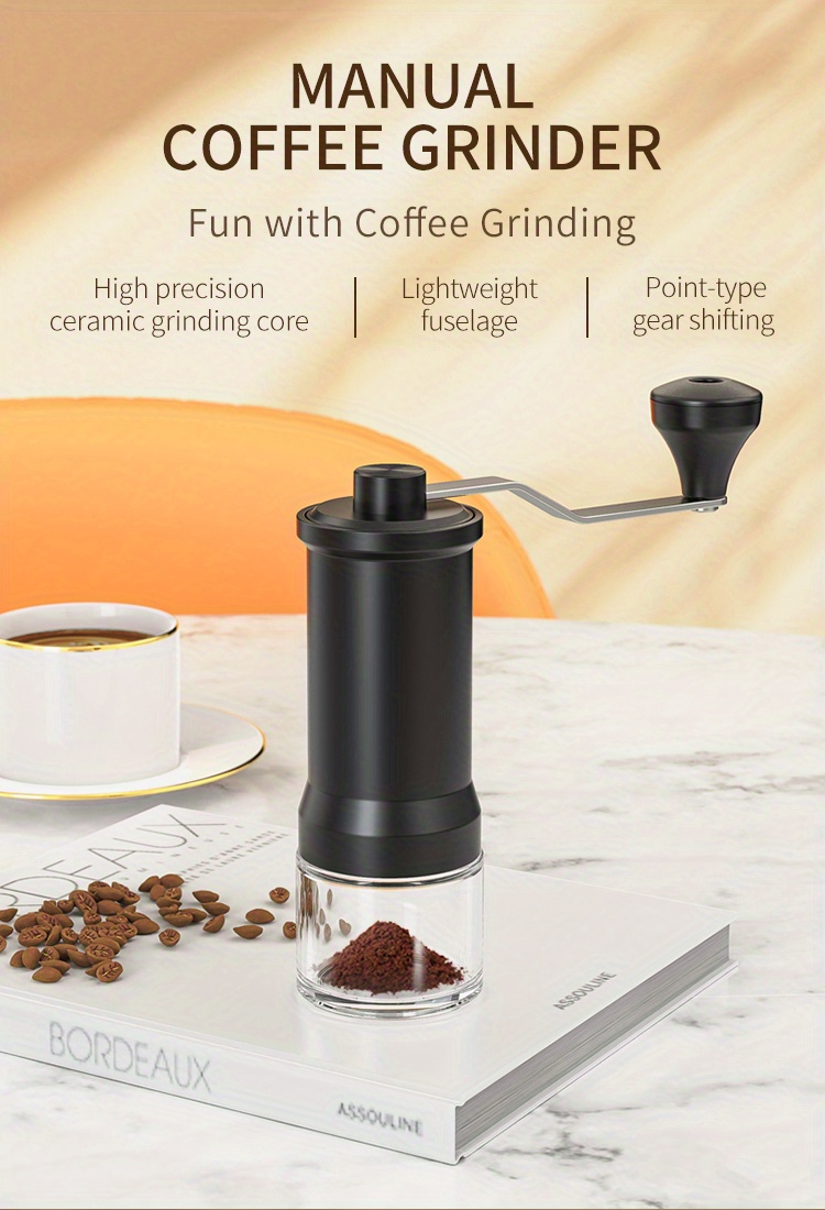 1pc Manual Coffee Bean Grinder Stainless Steel Hand Coffee Mill