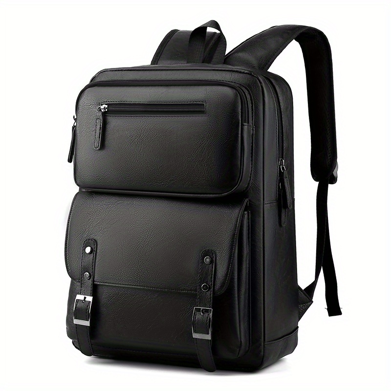 Pu Leather Backpack Multi-Functional Large Capacity College Laptop