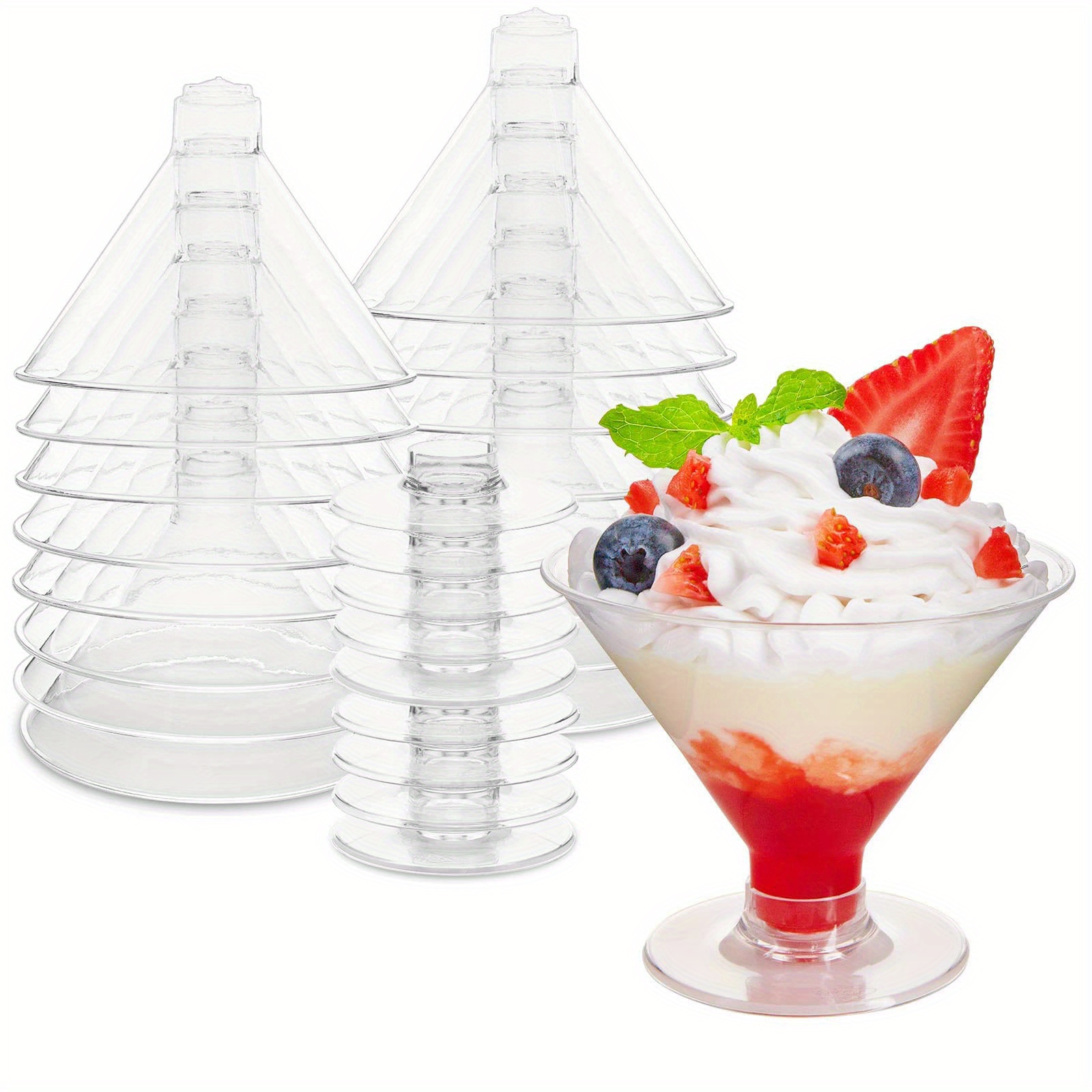 Plastic Martini Glasses Disposable Dessert Cups Reusable - Temu