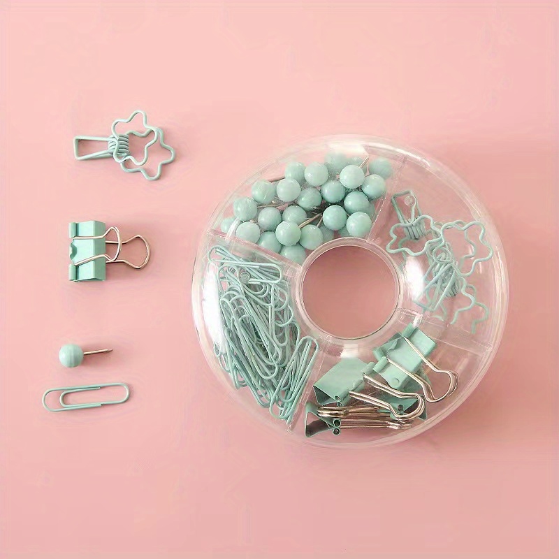 Colorful Long Tail Clip Set Office Stationery Push Pin Grid Clip
